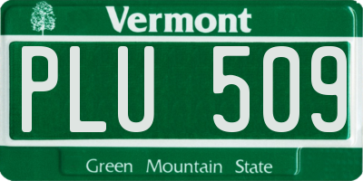 VT license plate PLU509