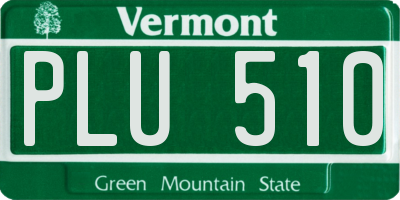 VT license plate PLU510