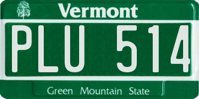 VT license plate PLU514