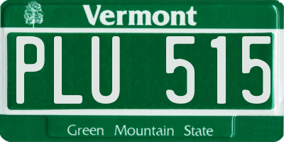 VT license plate PLU515