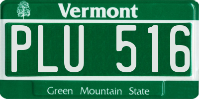 VT license plate PLU516