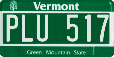 VT license plate PLU517