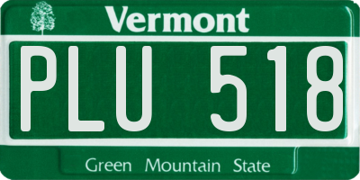 VT license plate PLU518