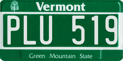 VT license plate PLU519