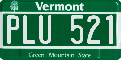VT license plate PLU521