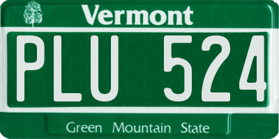 VT license plate PLU524