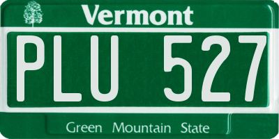VT license plate PLU527