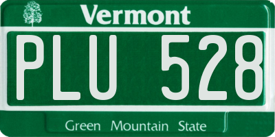 VT license plate PLU528