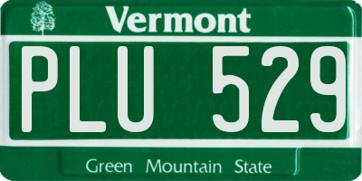 VT license plate PLU529