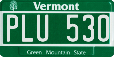 VT license plate PLU530