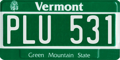 VT license plate PLU531