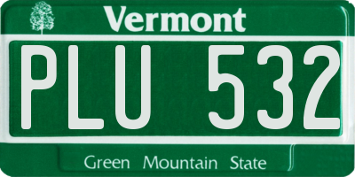 VT license plate PLU532