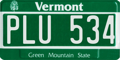 VT license plate PLU534