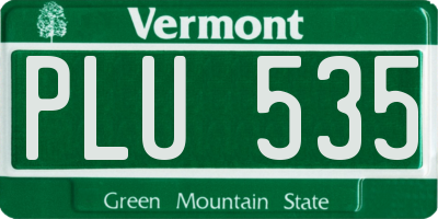 VT license plate PLU535