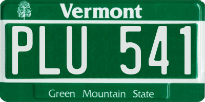 VT license plate PLU541