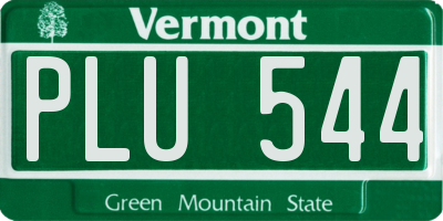 VT license plate PLU544