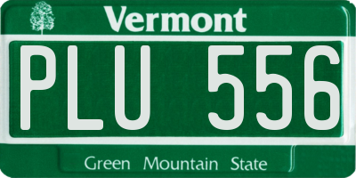 VT license plate PLU556