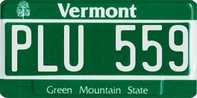 VT license plate PLU559