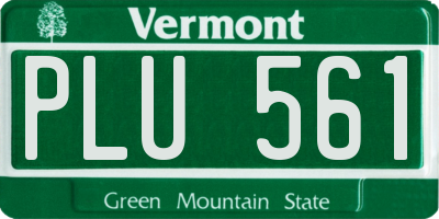 VT license plate PLU561