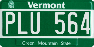 VT license plate PLU564