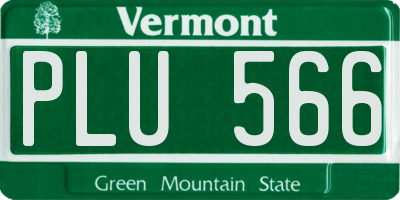 VT license plate PLU566