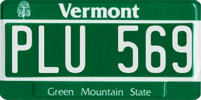 VT license plate PLU569