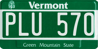 VT license plate PLU570