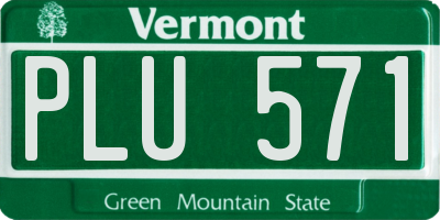 VT license plate PLU571