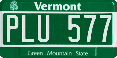 VT license plate PLU577