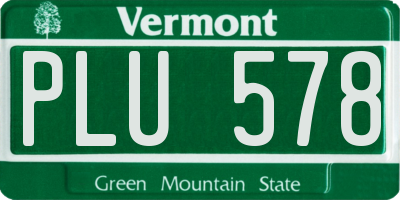 VT license plate PLU578