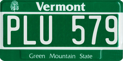 VT license plate PLU579