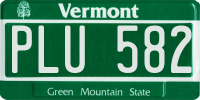 VT license plate PLU582