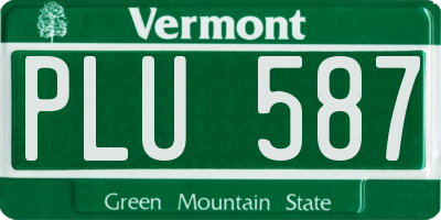 VT license plate PLU587