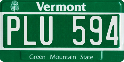 VT license plate PLU594