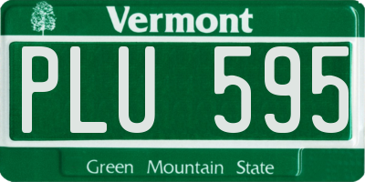 VT license plate PLU595