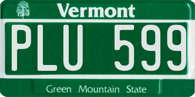 VT license plate PLU599