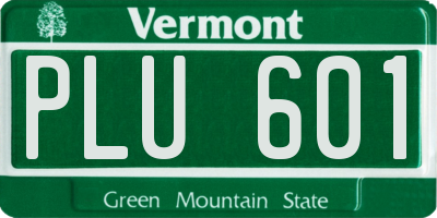 VT license plate PLU601