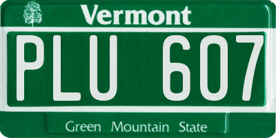 VT license plate PLU607