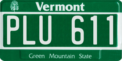 VT license plate PLU611