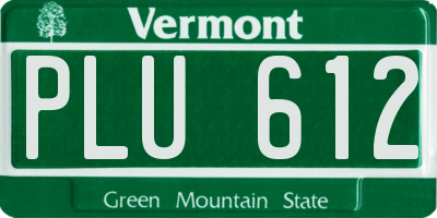 VT license plate PLU612