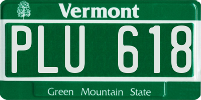 VT license plate PLU618