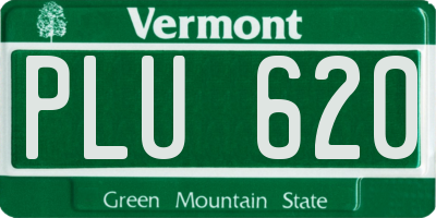 VT license plate PLU620