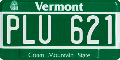 VT license plate PLU621