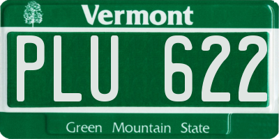 VT license plate PLU622