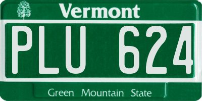 VT license plate PLU624