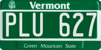 VT license plate PLU627