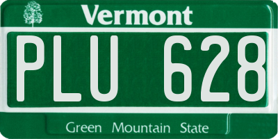 VT license plate PLU628