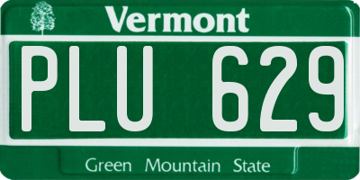 VT license plate PLU629