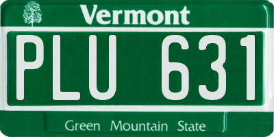 VT license plate PLU631