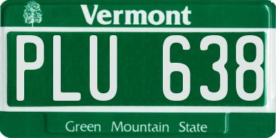VT license plate PLU638